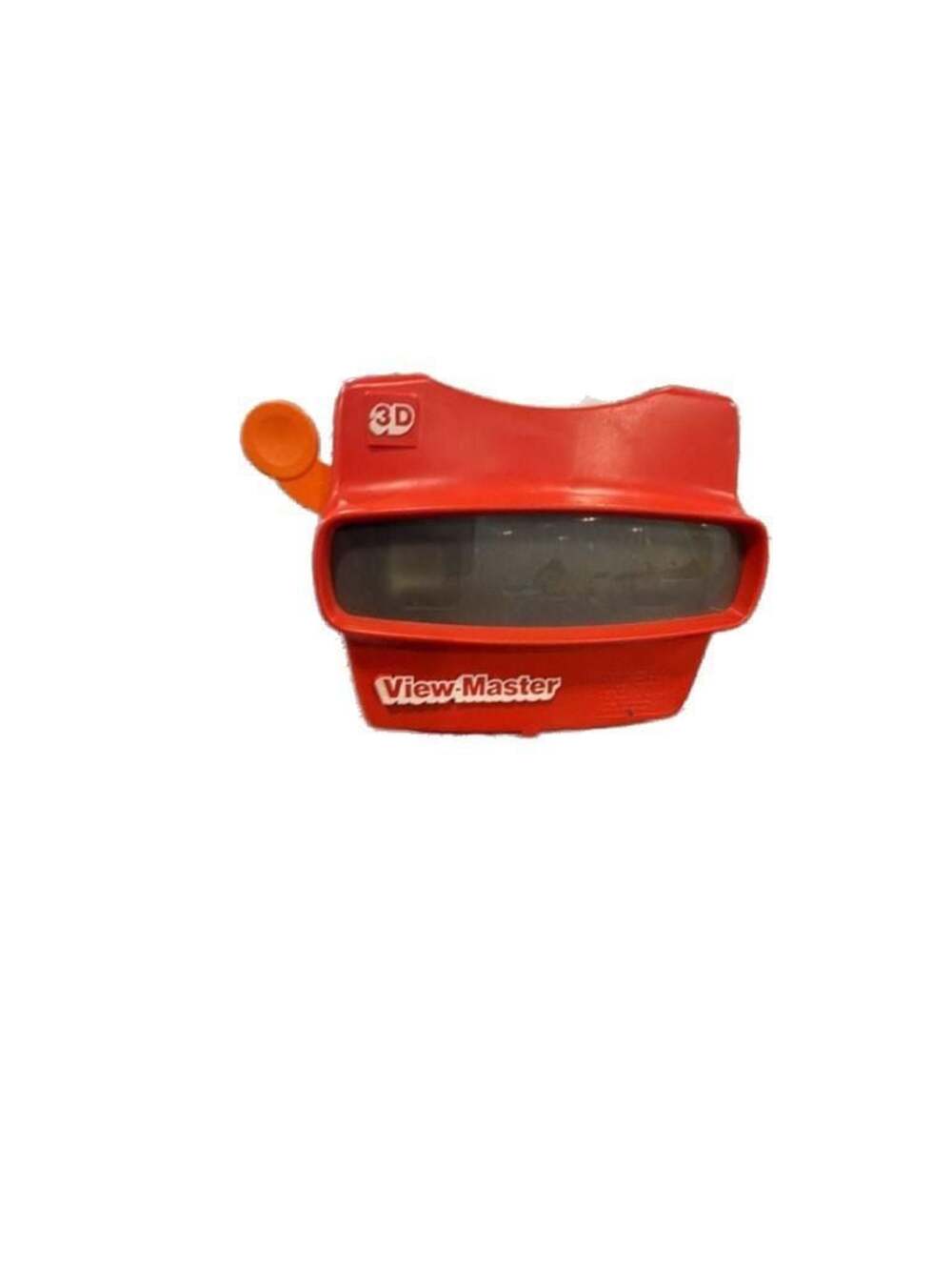Vintage Red View-Master 3D Stereoscopic Viewer with Orange Lever